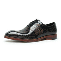 Fonleader Oxford – Chaussures Homme en Cuir Véritable Gravé