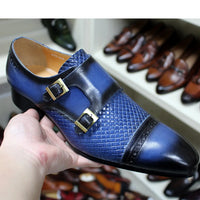 DANIEL WAFER – Men's Monk Strap Genuine Leather Shoes