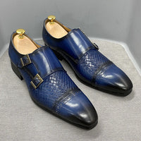 DANIEL WAFER – Men's Monk Strap Genuine Leather Shoes
