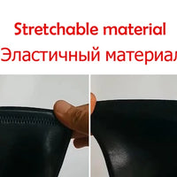 Bottes femmes noires à talons épais – Bottes hautes élastiques style punk avec plateforme chunky, parfaites pour l’automne/hiver et les soirées