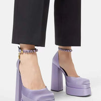 Sandales Femme à Talons Fins 8 cm+ – Design Slip-On Velours Élégant | AHMED ABDI 9116-1