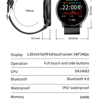 LIGE BW0223™ – Montre Connectée Sport; Santé Homme/Femme