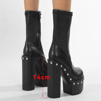 XSD V57 PowerEdge – Bottines Haute Couture à Talon Massif