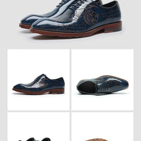 Fonleader Oxford – Chaussures Homme en Cuir Véritable Gravé