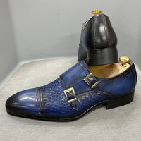 DANIEL WAFER – Men's Monk Strap Genuine Leather Shoes
