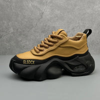 COZOK, Baskets pour hommes style designer 2025 – Sneakers à semelle épaisse confortables, mode décontractée automne/hiver, chaussures de sport tendance