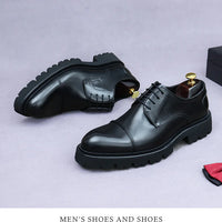 XXCZDOU, Chaussures Homme Rétro 2025 – Cuir Véritable de Luxe, Handmade, Style Britannique Élégant, Plateforme Confortable – Idéal Mariage & Soirée