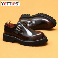 Men's Oxford & Derby - British Genuine Leather Shoes, Thick Sole, Elegant Business & Casual