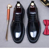 YETTIES Derby Classique – Chaussures Homme en Cuir Véritable