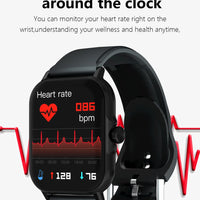 Montre connectée LAXASFIT 1,73” – Smartwatch unisexe avec cadrans personnalisables, suivi santé, Bluetooth, appels et notifications, compatible Android & iOS