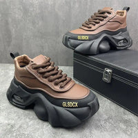 COZOK, Baskets pour hommes style designer 2025 – Sneakers à semelle épaisse confortables, mode décontractée automne/hiver, chaussures de sport tendance