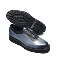 Chaussures Oxford Homme Élégantes en Cuir Véritable – Talon Réhaussant, Bout Rond, Style Bureau et Casual