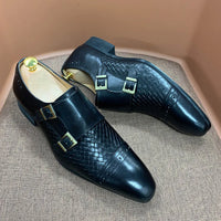 DANIEL WAFER – Men's Monk Strap Genuine Leather Shoes