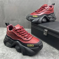 COZOK, Baskets pour hommes style designer 2025 – Sneakers à semelle épaisse confortables, mode décontractée automne/hiver, chaussures de sport tendance