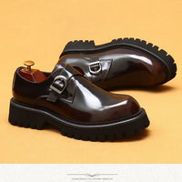 Men's Oxford & Derby - British Genuine Leather Shoes, Thick Sole, Elegant Business & Casual