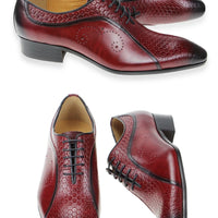 YOUYAZHUBU, Chaussures Homme en Cuir Véritable – Oxford Élégantes et Respirantes pour Bureau, Mariage et Occasions Formelles