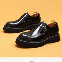 Men's Oxford & Derby - British Genuine Leather Shoes, Thick Sole, Elegant Business & Casual