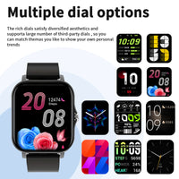 Montre connectée unisexe – Appels sans fil, notifications d’applications multiples, smartwatch sportive compatible iPhone et Android