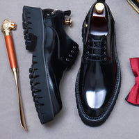 YETTIES Derby Classique – Chaussures Homme en Cuir Véritable