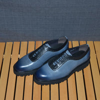 Chaussures Oxford Homme Élégantes en Cuir Véritable – Talon Réhaussant, Bout Rond, Style Bureau et Casual