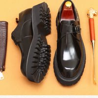 Men's Oxford & Derby - British Genuine Leather Shoes, Thick Sole, Elegant Business & Casual