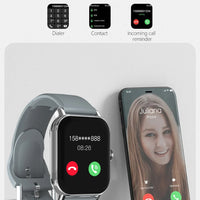 Montre connectée LAXASFIT 1,73” – Smartwatch unisexe avec cadrans personnalisables, suivi santé, Bluetooth, appels et notifications, compatible Android & iOS
