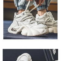 Baskets homme style designer – Sneakers à semelle épaisse confortables, mode décontractée automne/hiver