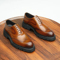"Oxford Classico – Chaussures Homme en Cuir Véritable 4 cm Élégance Britannique"