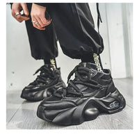 chaussures pour hommes style designer – Baskets à plateforme épaisse, confortables et tendance