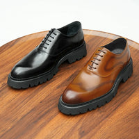 "Oxford Classico – Chaussures Homme en Cuir Véritable 4 cm Élégance Britannique"
