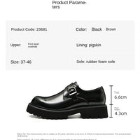 Men's Oxford & Derby - British Genuine Leather Shoes, Thick Sole, Elegant Business & Casual