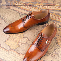 YAOLIDA Prestige Oxford – Chaussures Homme Cuir Véritable Mariage; Business