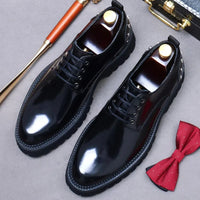 YETTIES Derby Classique – Chaussures Homme en Cuir Véritable