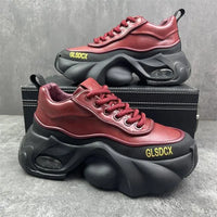 COZOK, Baskets pour hommes style designer 2025 – Sneakers à semelle épaisse confortables, mode décontractée automne/hiver, chaussures de sport tendance