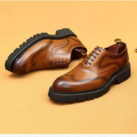 "Oxford Classico – Chaussures Homme en Cuir Véritable 4 cm Élégance Britannique"