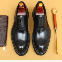 "Oxford Classico – Chaussures Homme en Cuir Véritable 4 cm Élégance Britannique"