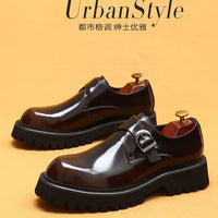 Men's Oxford & Derby - British Genuine Leather Shoes, Thick Sole, Elegant Business & Casual