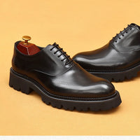 "Oxford Classico – Chaussures Homme en Cuir Véritable 4 cm Élégance Britannique"