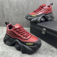 COZOK, Baskets pour hommes style designer 2025 – Sneakers à semelle épaisse confortables, mode décontractée automne/hiver, chaussures de sport tendance