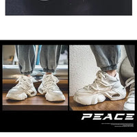 chaussures pour hommes style designer – Baskets à plateforme épaisse, confortables et tendance