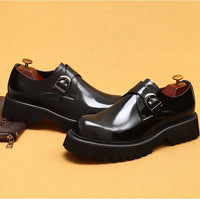 Men's Oxford & Derby - British Genuine Leather Shoes, Thick Sole, Elegant Business & Casual