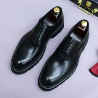 "Oxford Classico – Chaussures Homme en Cuir Véritable 4 cm Élégance Britannique"