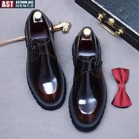Oxford Homme de Luxe en Cuir Verni Italien – Chaussures Élevées à la Main, Élégantes & Confortables pour Mariage et Affaires"