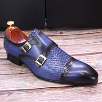DANIEL WAFER – Men's Monk Strap Genuine Leather Shoes