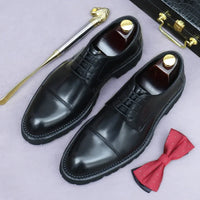 XXCZDOU, Chaussures Homme Rétro 2025 – Cuir Véritable de Luxe, Handmade, Style Britannique Élégant, Plateforme Confortable – Idéal Mariage & Soirée