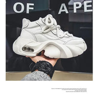 chaussures pour hommes style designer – Baskets à plateforme épaisse, confortables et tendance