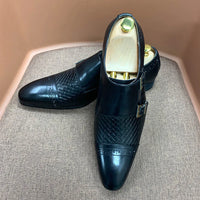 DANIEL WAFER – Men's Monk Strap Genuine Leather Shoes