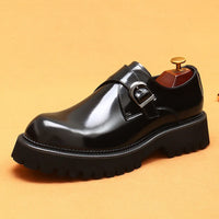 Men's Oxford & Derby - British Genuine Leather Shoes, Thick Sole, Elegant Business & Casual
