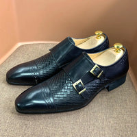 DANIEL WAFER – Men's Monk Strap Genuine Leather Shoes