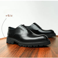 "Oxford Classico – Chaussures Homme en Cuir Véritable 4 cm Élégance Britannique"